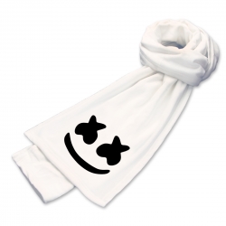 Marshmello Anime mink fleece scarf 