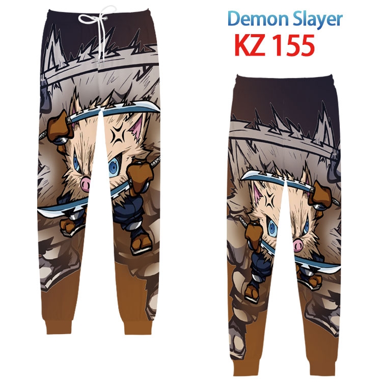 Demon Slayer Kimets Anime digital 3D trousers full color trousers from XS to 4XL  KZ 155