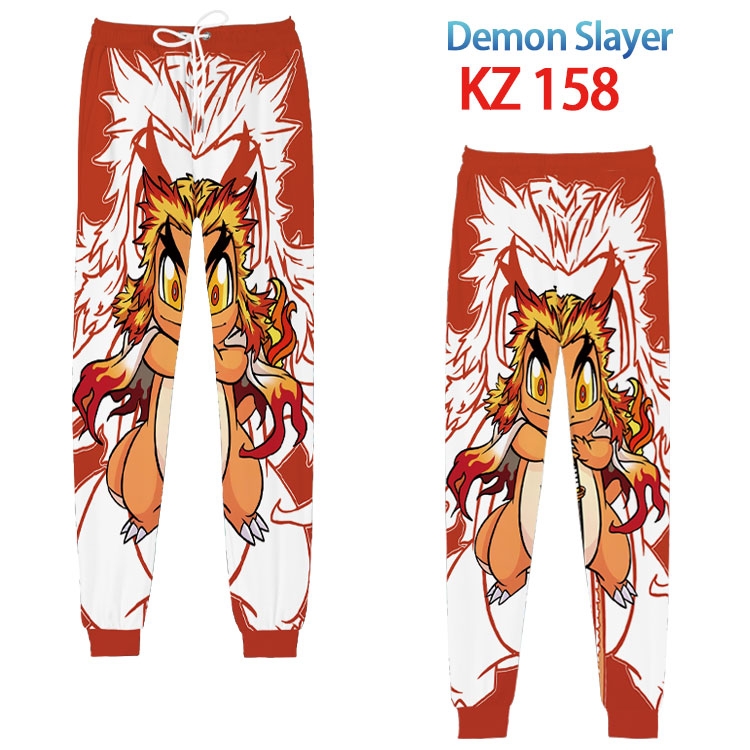 Demon Slayer Kimets Anime digital 3D trousers full color trousers from XS to 4XL  KZ 158