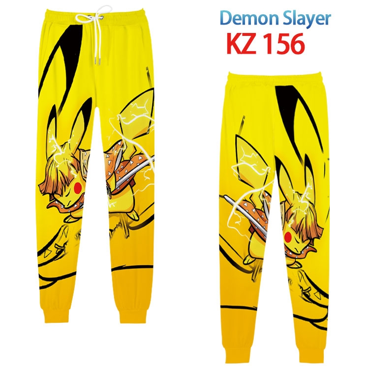 Demon Slayer Kimets Anime digital 3D trousers full color trousers from XS to 4XL  KZ 156