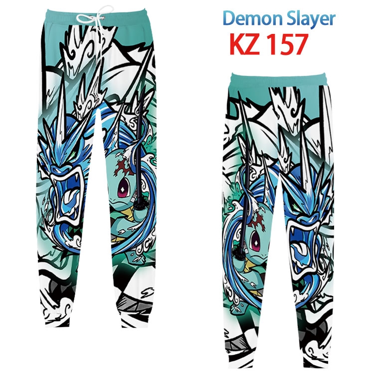 Demon Slayer Kimets Anime digital 3D trousers full color trousers from XS to 4XL KZ 157