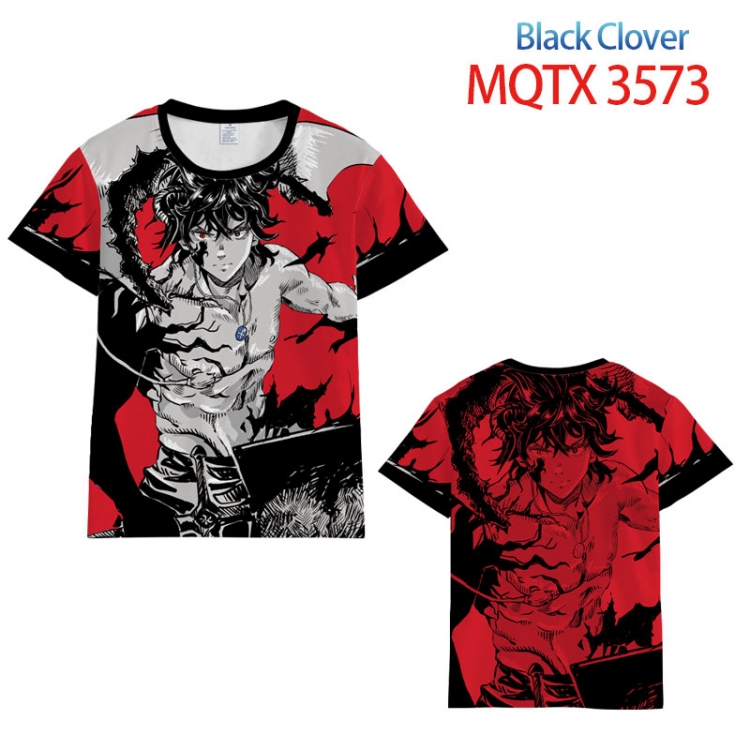 Black Clover full color printed short-sleeved T-shirt from 2XS to 5XL  MQTX-3573