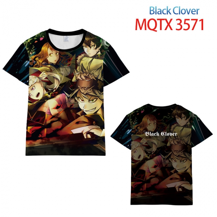 Black Clover full color printed short-sleeved T-shirt from 2XS to 5XL MQTX-3571