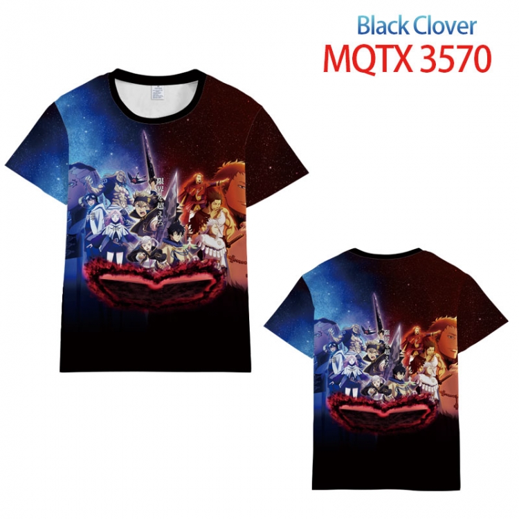 Black Clover full color printed short-sleeved T-shirt from 2XS to 5XL  MQTX-3570