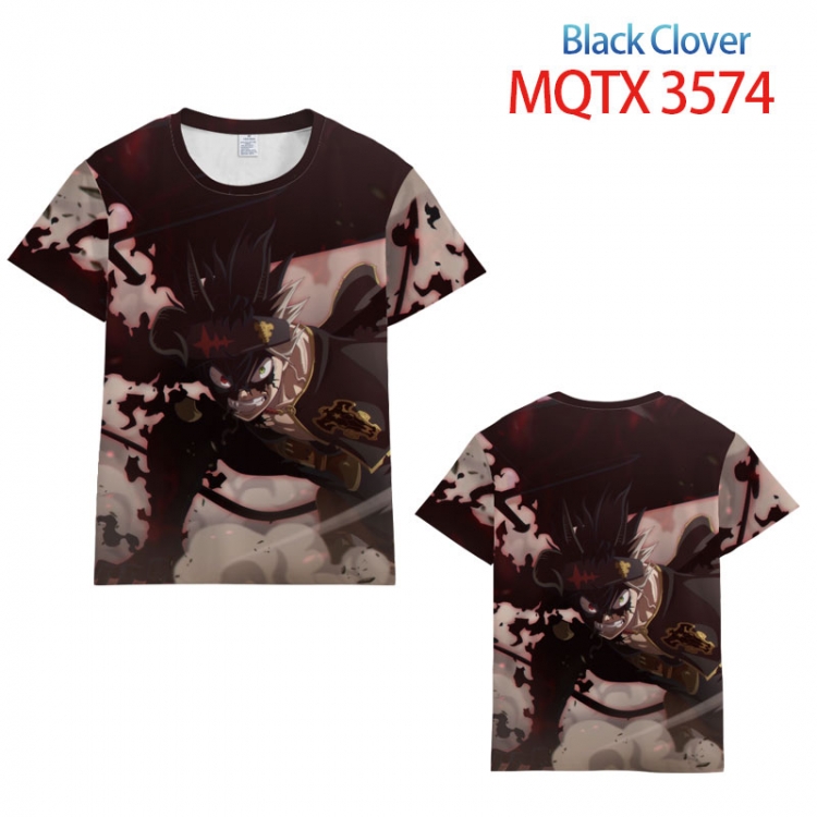 Black Clover full color printed short-sleeved T-shirt from 2XS to 5XL MQTX-3574