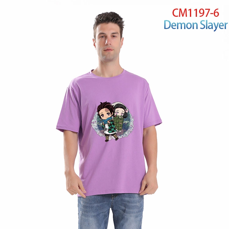 Demon Slayer Kimets Printed short-sleeved cotton T-shirt from S to 4XL  CM 1197 6