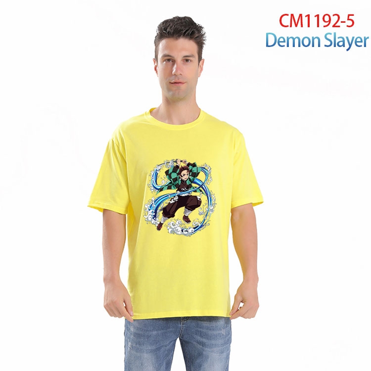 Demon Slayer Kimets Printed short-sleeved cotton T-shirt from S to 4XL CM 1192 5