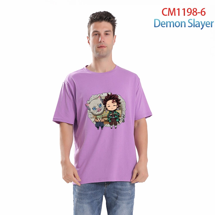 Demon Slayer Kimets Printed short-sleeved cotton T-shirt from S to 4XL CM 1198 6