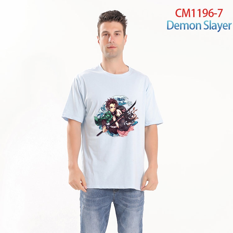 Demon Slayer Kimets Printed short-sleeved cotton T-shirt from S to 4XL CM 1196 7