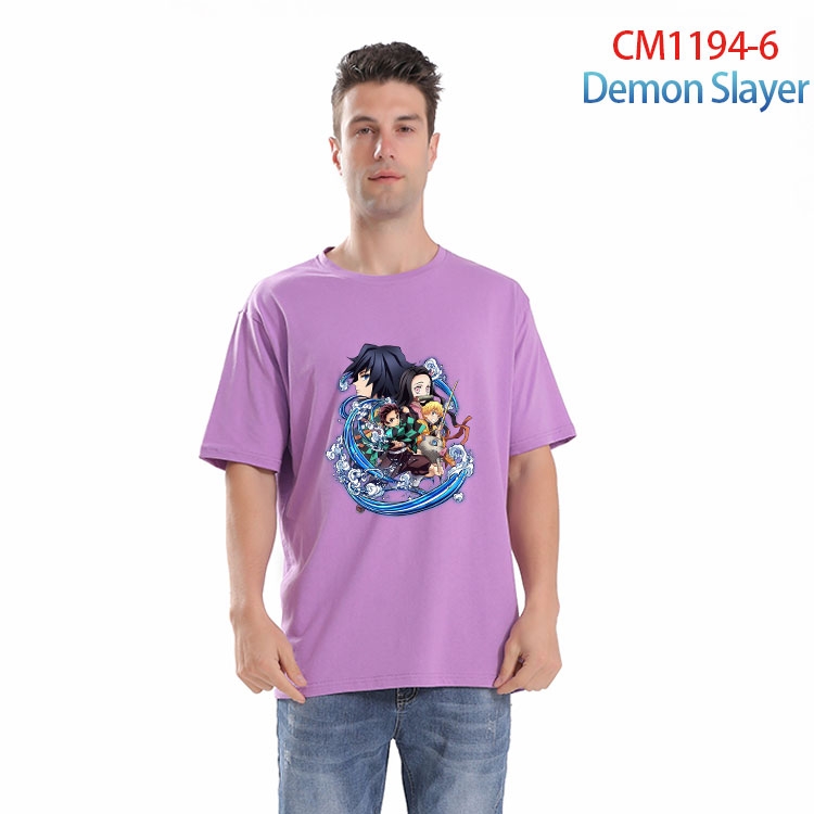 Demon Slayer Kimets Printed short-sleeved cotton T-shirt from S to 4XL CM 1194 6