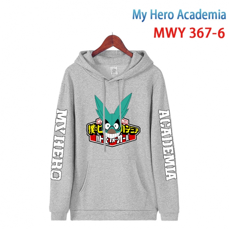 My Hero Academia Cartoon Sleeve Hooded Patch Pocket Cotton Sweatshirt from S to 4XL MWY 367 6