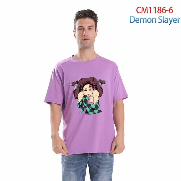Demon Slayer Kimets Printed short-sleeved cotton T-shirt from S to 4XL CM 1186 6