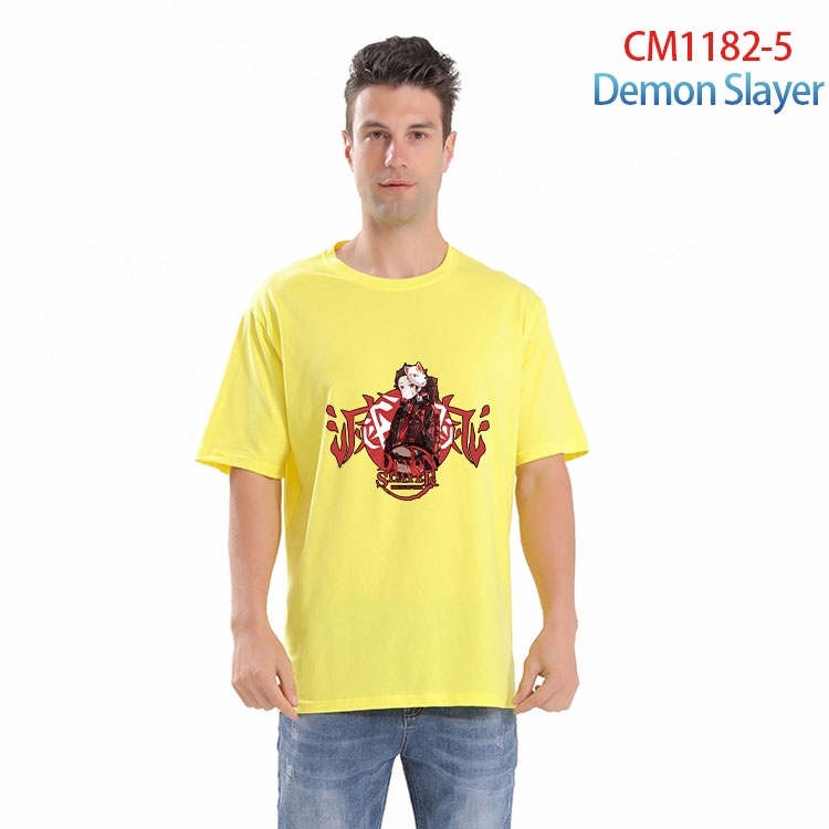 Demon Slayer Kimets Printed short-sleeved cotton T-shirt from S to 4XL CM 1182 5