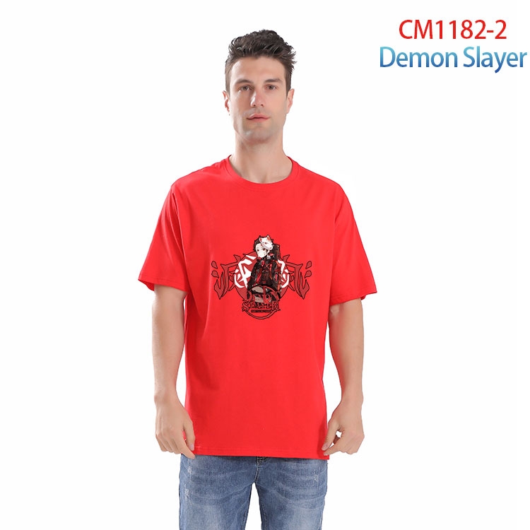 Demon Slayer Kimets Printed short-sleeved cotton T-shirt from S to 4XL  CM 1182 2