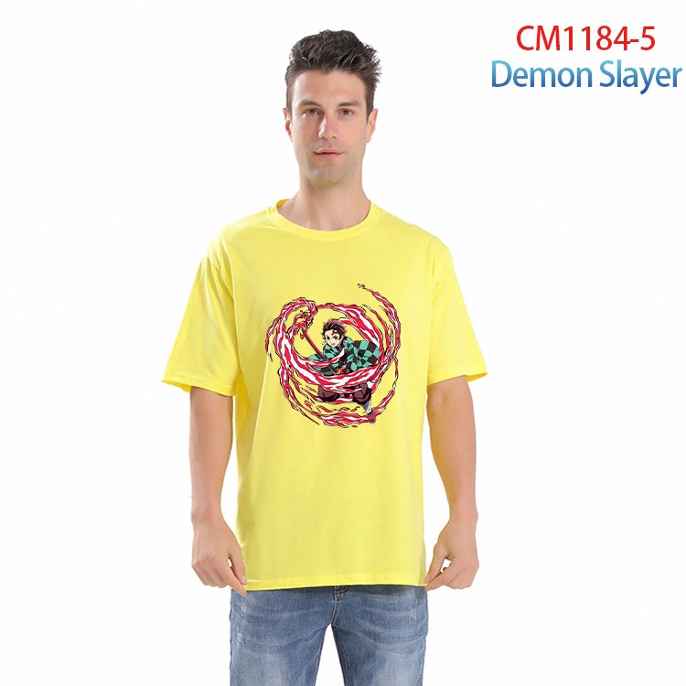 Demon Slayer Kimets Printed short-sleeved cotton T-shirt from S to 4XL CM 1184 5