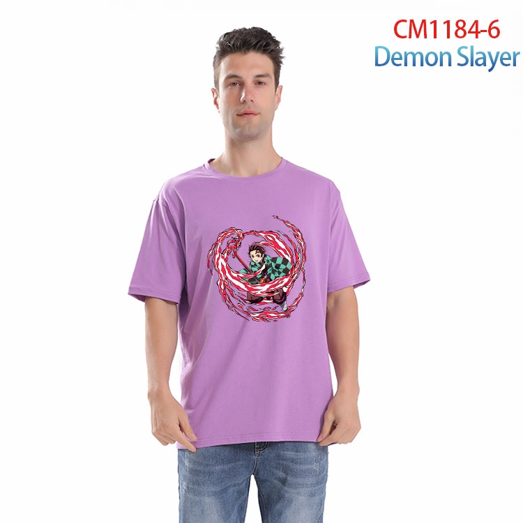 Demon Slayer Kimets Printed short-sleeved cotton T-shirt from S to 4XL CM 1184 6