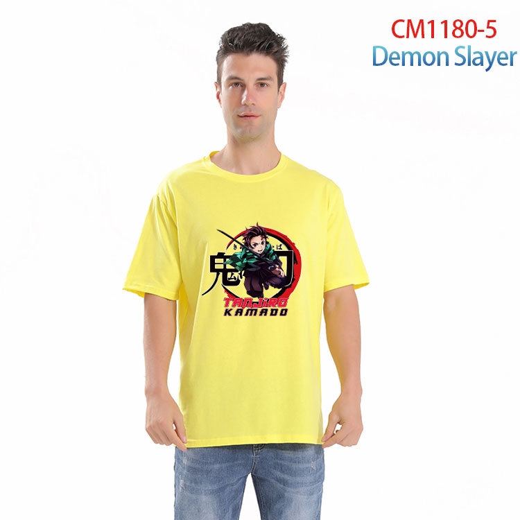 Demon Slayer Kimets Printed short-sleeved cotton T-shirt from S to 4XL  CM 1180 5