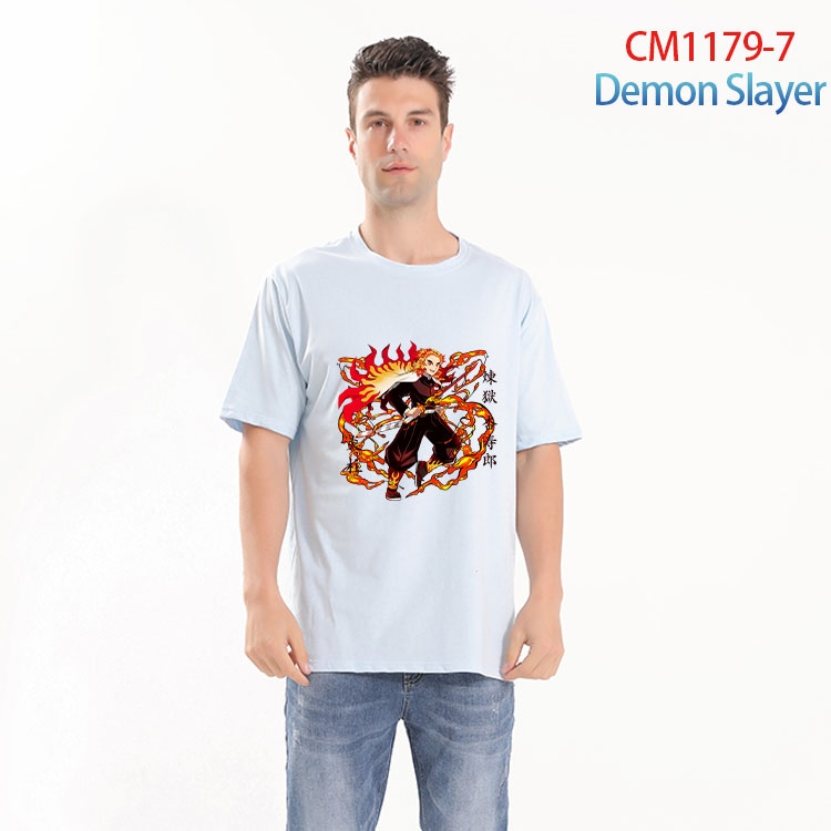 Demon Slayer Kimets Printed short-sleeved cotton T-shirt from S to 4XL CM 1179 7