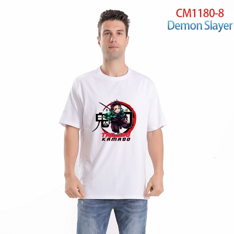Demon Slayer Kimets Printed short-sleeved cotton T-shirt from S to 4XL CM 1180 8