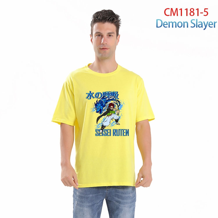 Demon Slayer Kimets Printed short-sleeved cotton T-shirt from S to 4XL CM 1181 5