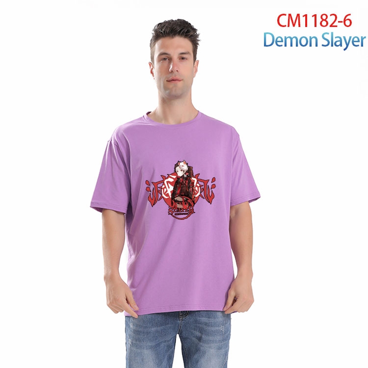 Demon Slayer Kimets Printed short-sleeved cotton T-shirt from S to 4XL CM 1182 6
