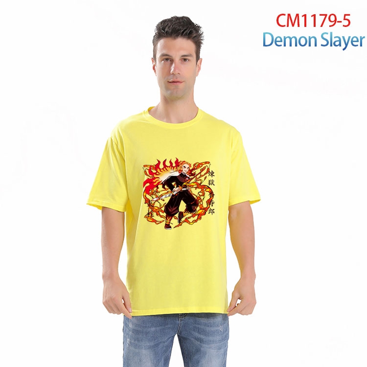 Demon Slayer Kimets Printed short-sleeved cotton T-shirt from S to 4XL  CM 1179 5