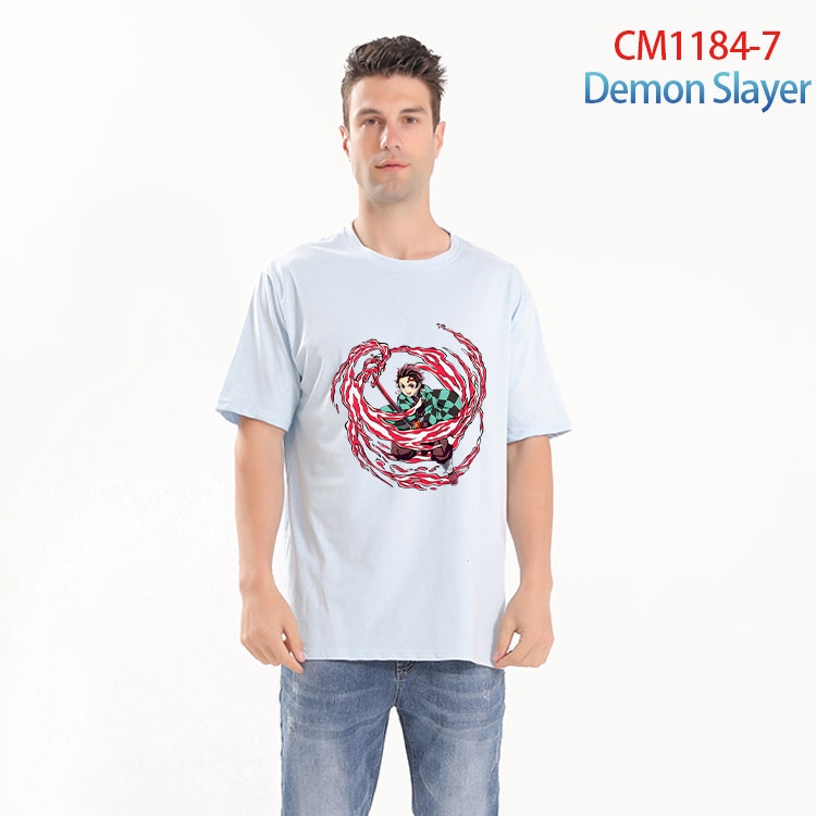 Demon Slayer Kimets Printed short-sleeved cotton T-shirt from S to 4XL CM 1184 7
