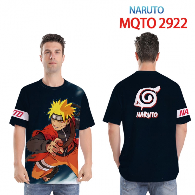 Naruto Full color printed short sleeve T-shirt from XXS to 4XL MQTO-2922