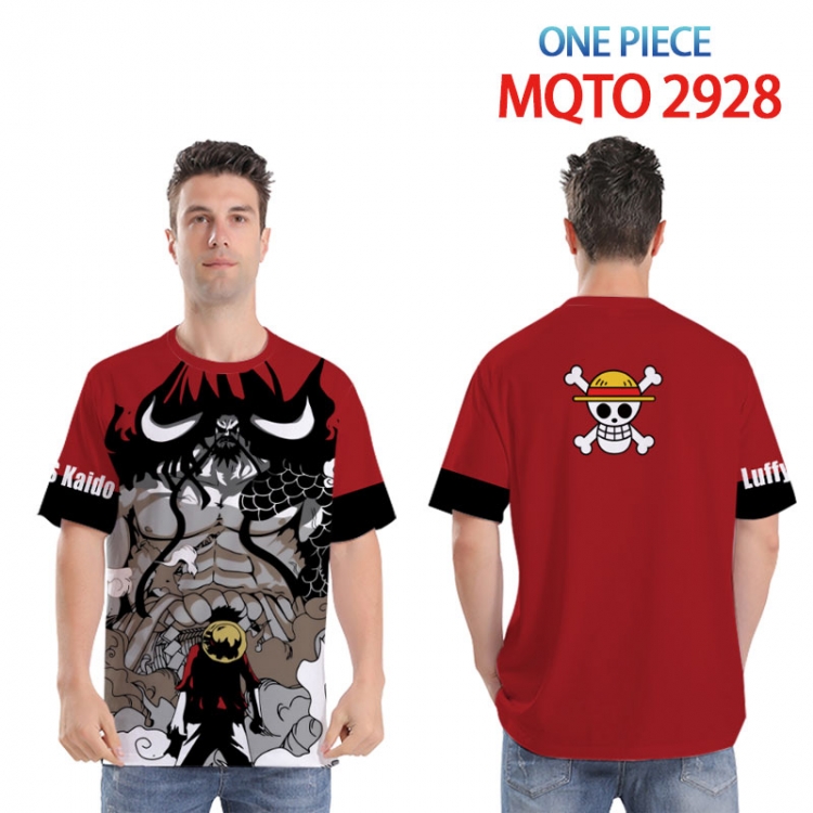 One Piece Full color printed short sleeve T-shirt from XXS to 4XL MQTO-2928