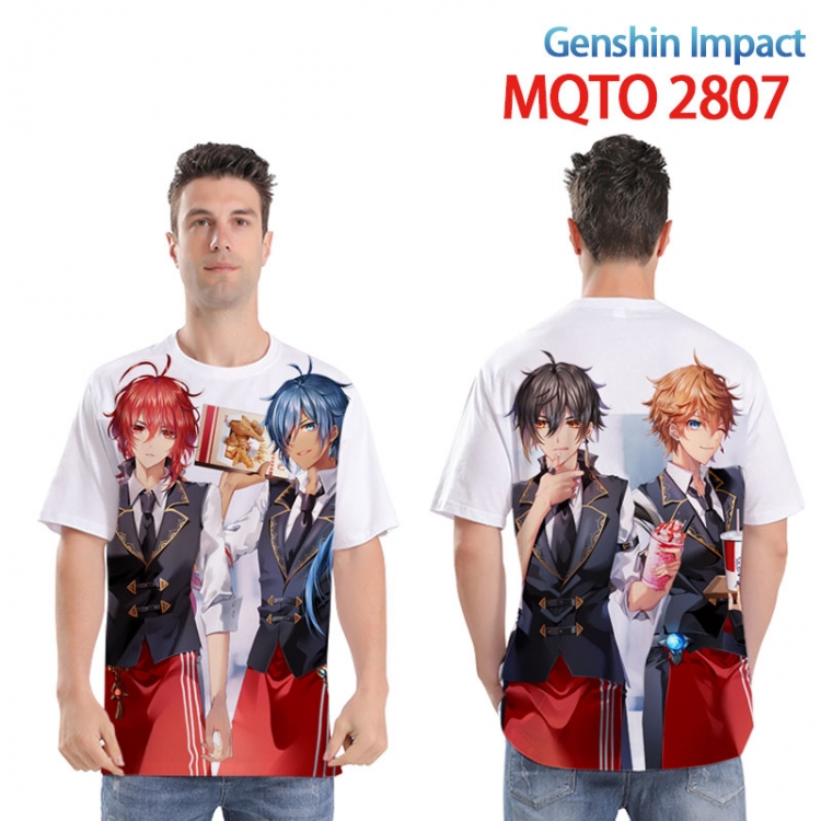 Genshin Impact Full color printed short sleeve T-shirt from XXS to 4XL MQTO-2807