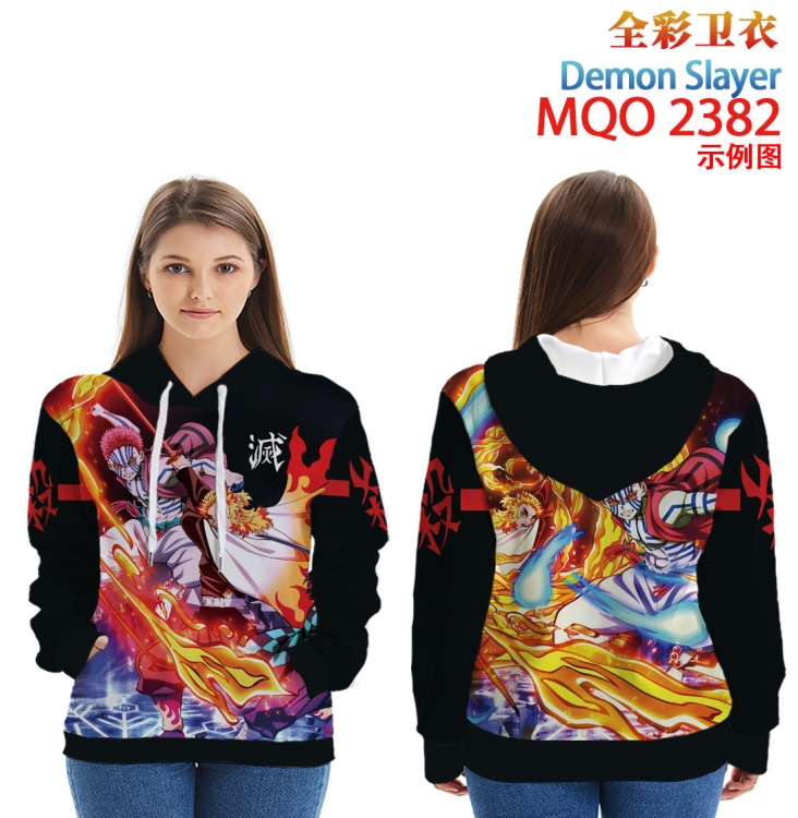 Demon Slayer Kimets Full Color Patch pocket Sweatshirt Hoodie  from XXS to 4XL MQO-2382