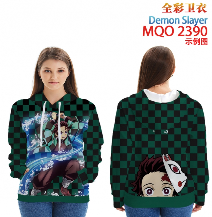 Demon Slayer Kimets Full Color Patch pocket Sweatshirt Hoodie  from XXS to 4XL  MQO-2390