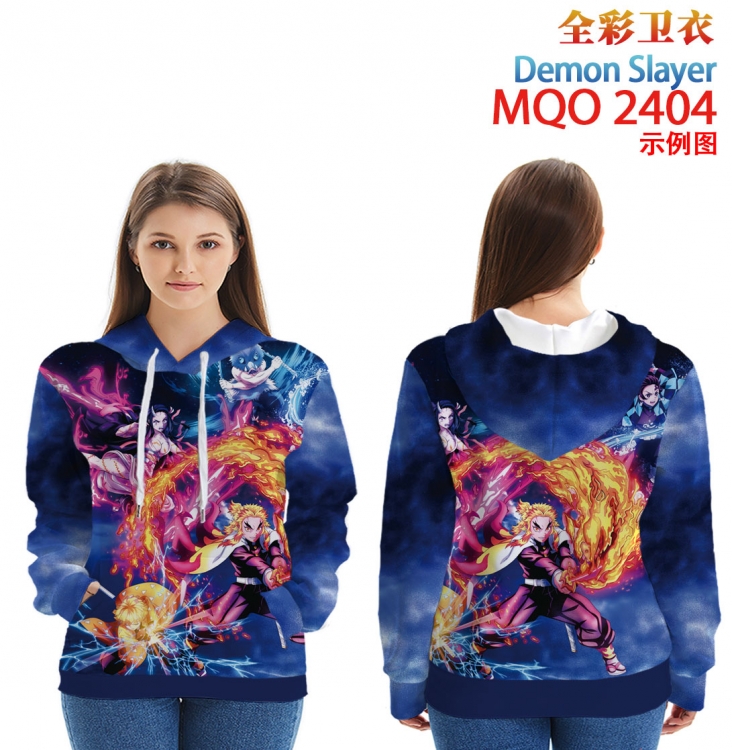 Demon Slayer Kimets Full Color Patch pocket Sweatshirt Hoodie  from XXS to 4XL MQO-2404