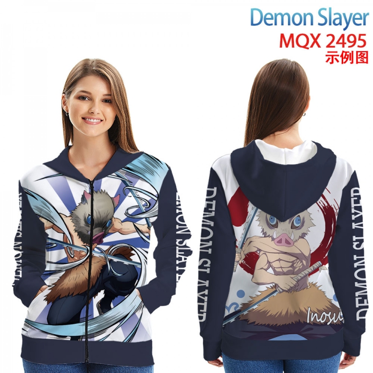 Demon Slayer Kimets Full Color Patch pocket Sweatshirt Hoodie  from XXS to 4XL  MQX 2495