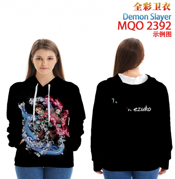 Demon Slayer Kimets Full Color Patch pocket Sweatshirt Hoodie  from XXS to 4XL MQO-2392