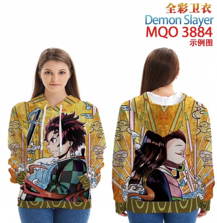 Demon Slayer Kimets Full Color Patch pocket Sweatshirt Hoodie  from XXS to 4XL MQO 3884