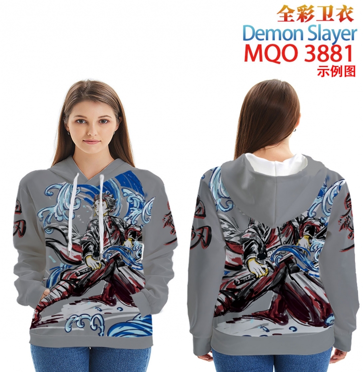 Demon Slayer Kimets Full Color Patch pocket Sweatshirt Hoodie  from XXS to 4XL MQO 3881