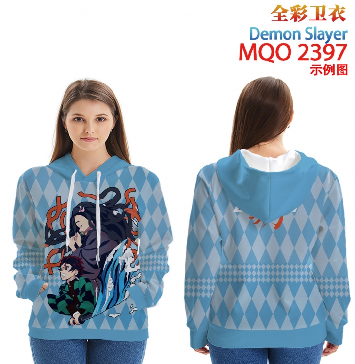 Demon Slayer Kimets Full Color Patch pocket Sweatshirt Hoodie  from XXS to 4XL MQO-2397