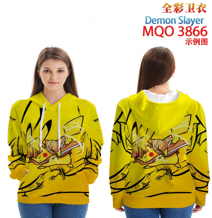 Demon Slayer Kimets Full Color Patch pocket Sweatshirt Hoodie  from XXS to 4XL  MQO 3866