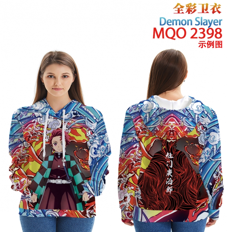 Demon Slayer Kimets Full Color Patch pocket Sweatshirt Hoodie  from XXS to 4XL MQO-2398