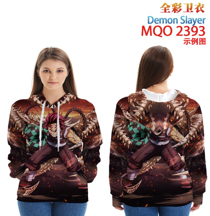 Demon Slayer Kimets Full Color Patch pocket Sweatshirt Hoodie  from XXS to 4XL MQO-2393