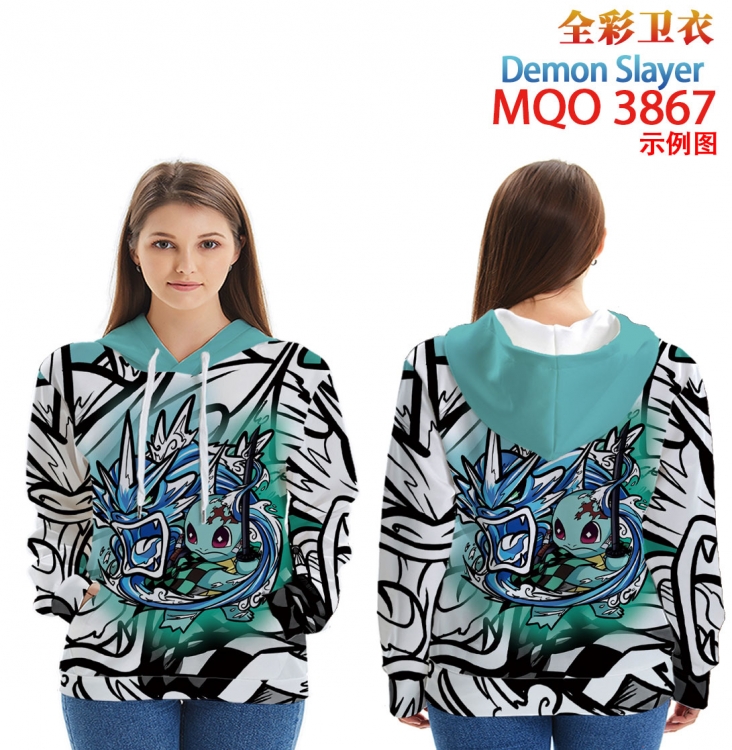 Demon Slayer Kimets Full Color Patch pocket Sweatshirt Hoodie  from XXS to 4XL  MQO 3867