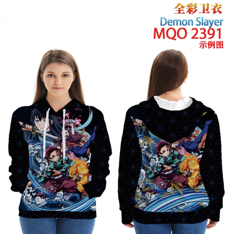 Demon Slayer Kimets Full Color Patch pocket Sweatshirt Hoodie  from XXS to 4XL MQO-2391