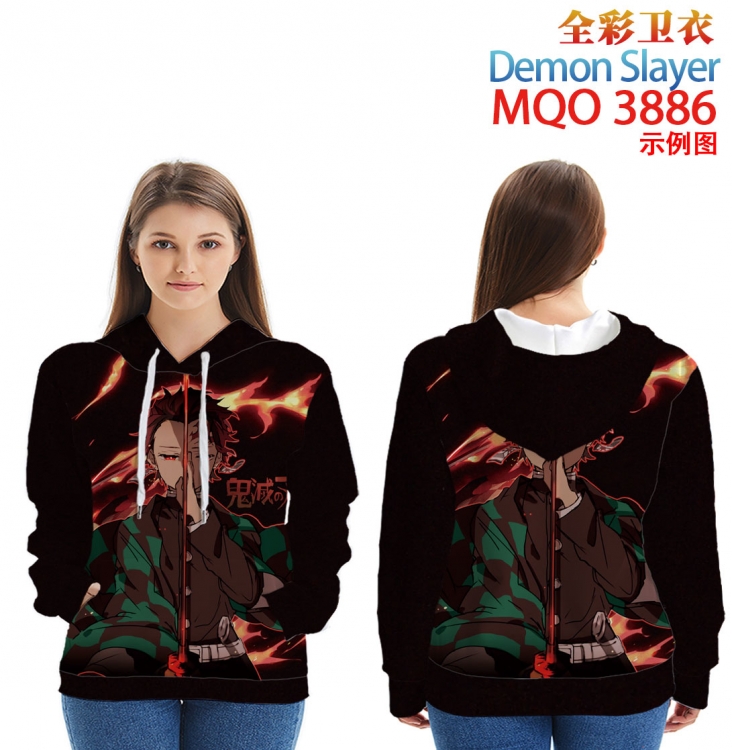 Demon Slayer Kimets Full Color Patch pocket Sweatshirt Hoodie  from XXS to 4XL MQO 3886