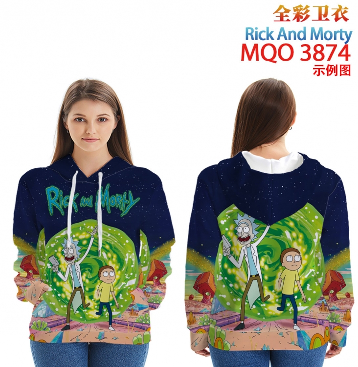 Rick and Morty Full Color Patch pocket Sweatshirt Hoodie  from XXS to 4XL  MQO 3874
