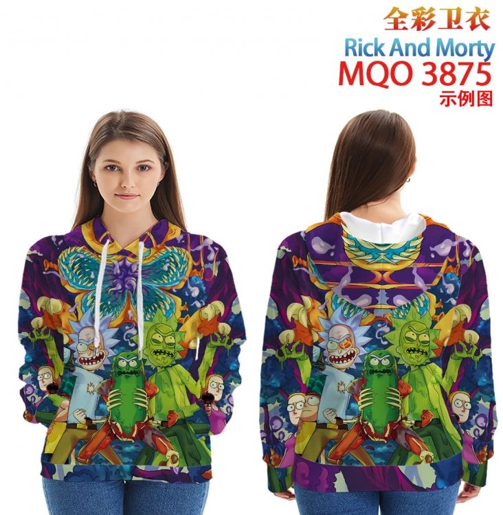 Rick and Morty Full Color Patch pocket Sweatshirt Hoodie  from XXS to 4XL  MQO 3875