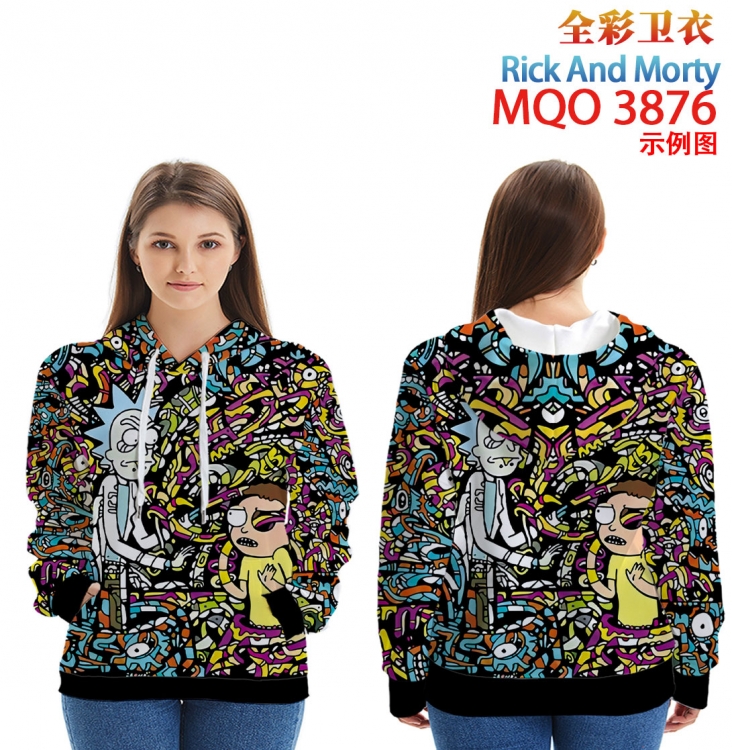 Rick and Morty Full Color Patch pocket Sweatshirt Hoodie  from XXS to 4XL  MQO 3876