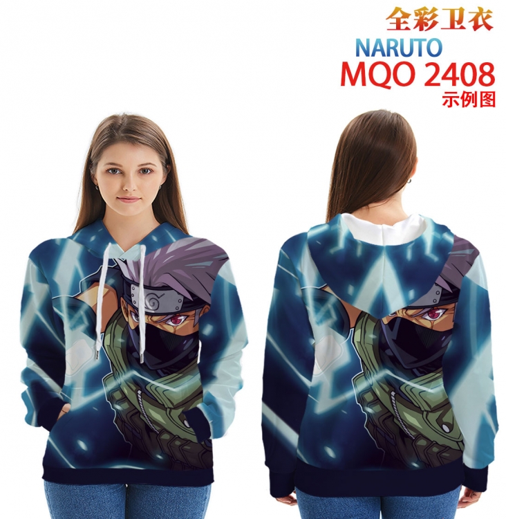 Naruto Full Color Patch pocket Sweatshirt Hoodie  from XXS to 4XL  MQO-2408