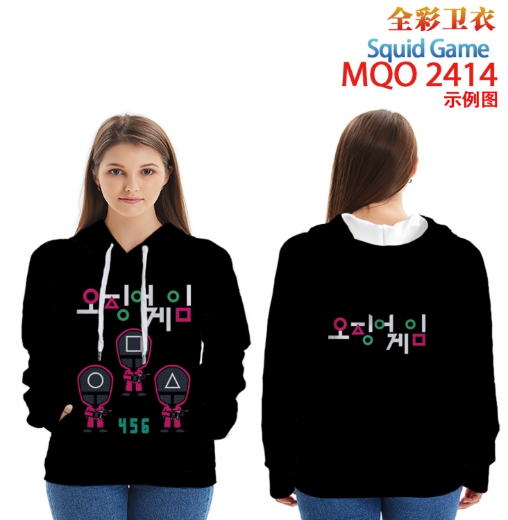 squid game Full Color Patch pocket Sweatshirt Hoodie  from XXS to 4XL MQO-2414