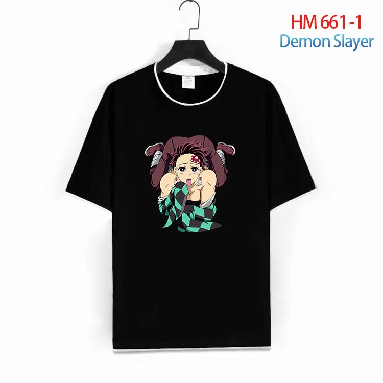 Demon Slayer Kimets Full Color Loose short sleeve cotton T-shirt  from S to 6XL HM 661 1